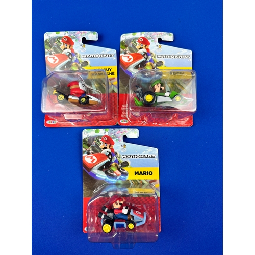 668 - Three as New Mario Kart Diecast Car Toys