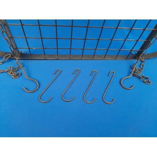 647 - Metal Kitchen Pan Hanger with Four Hooks