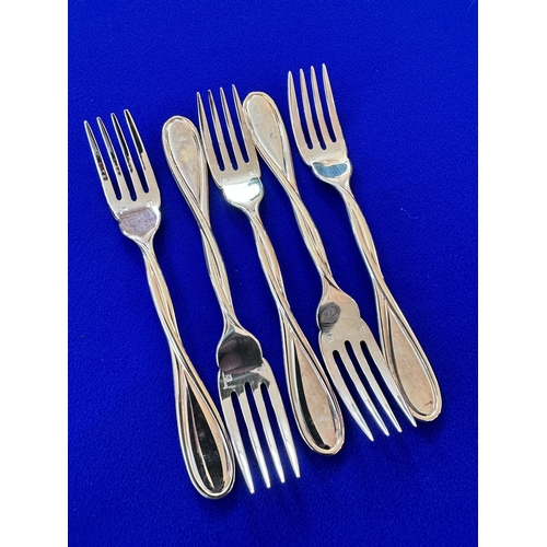 546 - Christofle Galea Fish Fork x5