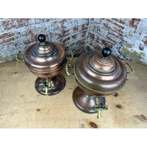 517 - Two Copper Samovars