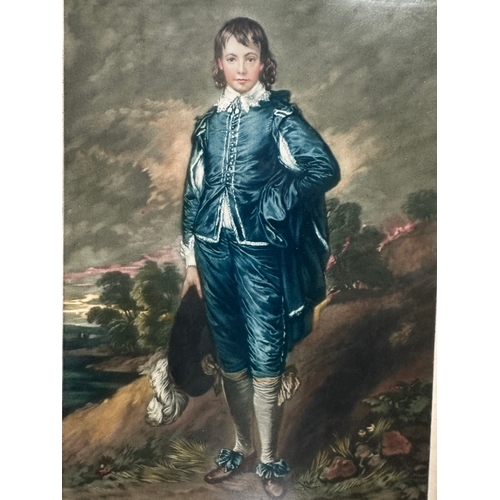 620 - Antoine Raymond, pencil signed Mezotint print - The Blue Boy. 42 x 52 cm