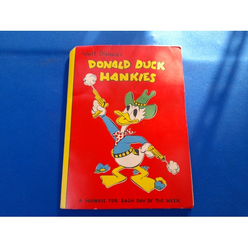 537 - Walt Disney's 'Donald Duck Hankies' with 7 Handkerchiefs