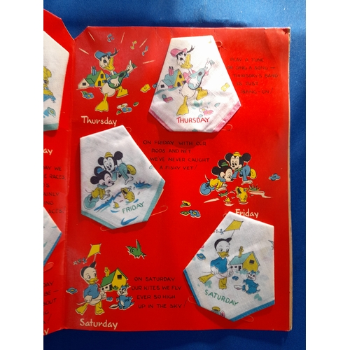 537 - Walt Disney's 'Donald Duck Hankies' with 7 Handkerchiefs