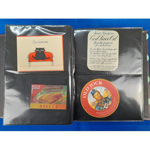 355 - Album of Mixed Ephemera including Advertising and Humorous Postcards