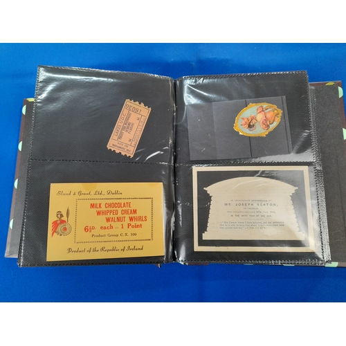 355 - Album of Mixed Ephemera including Advertising and Humorous Postcards