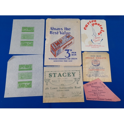 356 - Box of Vintage Packaging and Advertising Ephemera including Soap, Photography and Lollies