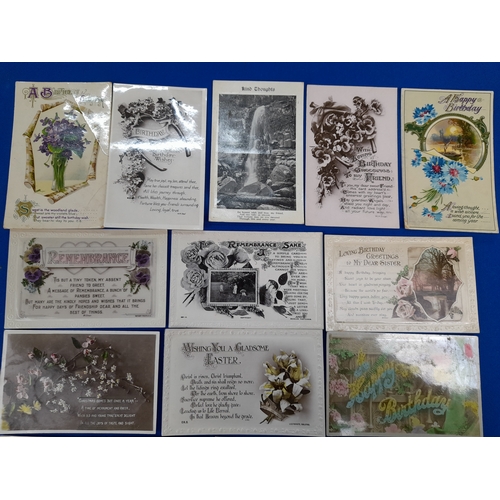 358 - Quantity of 1910s to 1920s Greetings and Remembrance Cards