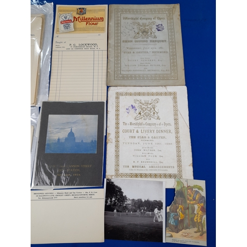 361 - Box of Mixed Ephemera including Cheques and Photographs