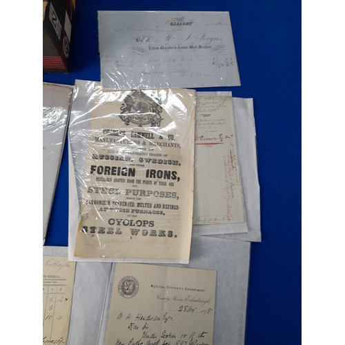 363 - Quantity of 19th Century Ephemera including Bills, Receipts and Correspondence