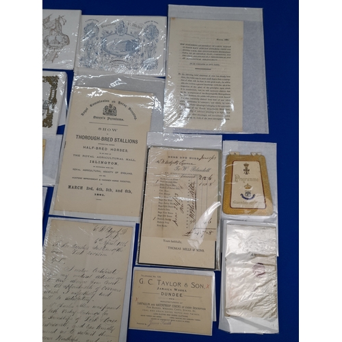 363 - Quantity of 19th Century Ephemera including Bills, Receipts and Correspondence