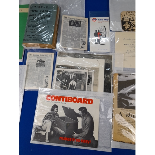 364 - Quantity of Ephemera from 1950s onwards including Telegrams, Pamphlets and Miniature Newspapers