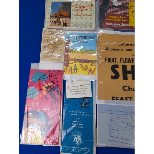 364 - Quantity of Ephemera from 1950s onwards including Telegrams, Pamphlets and Miniature Newspapers