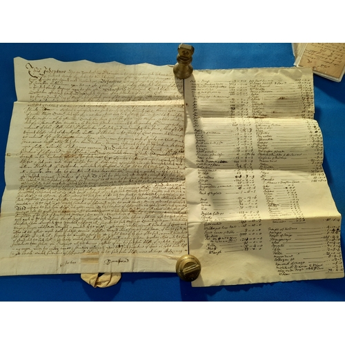 365 - Quantity of 17th and 18th Century Ephemera including Indentures and Accounts