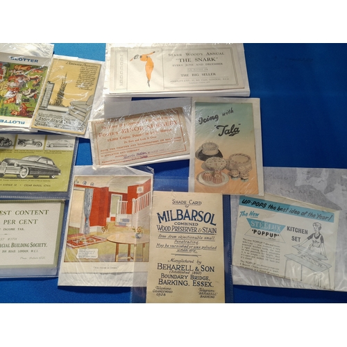 367 - Box of Vintage Blotters and Advertising Ephemera