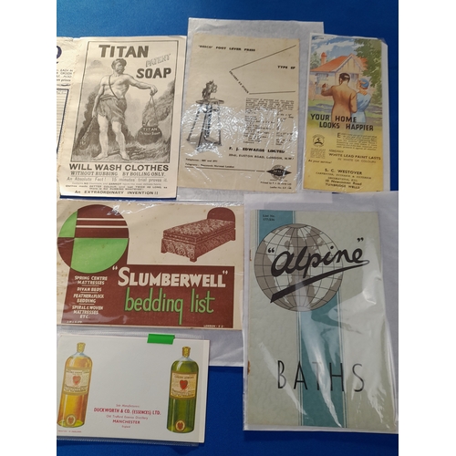 367 - Box of Vintage Blotters and Advertising Ephemera