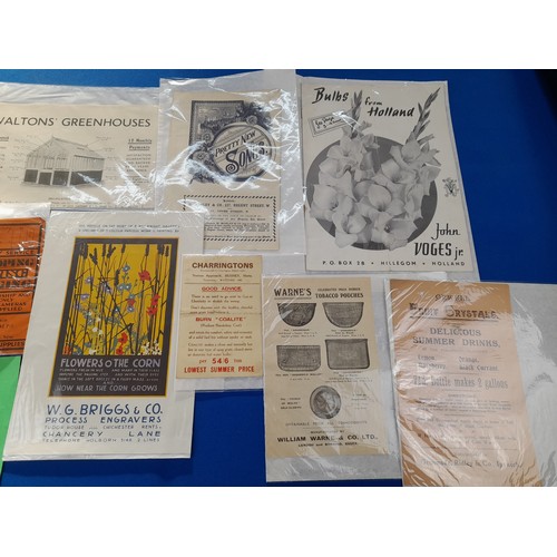 367 - Box of Vintage Blotters and Advertising Ephemera