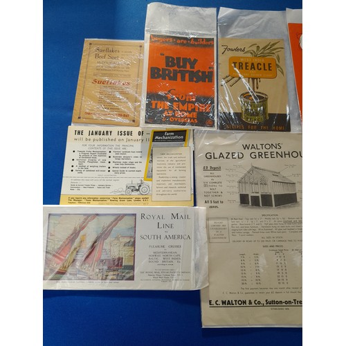 367 - Box of Vintage Blotters and Advertising Ephemera