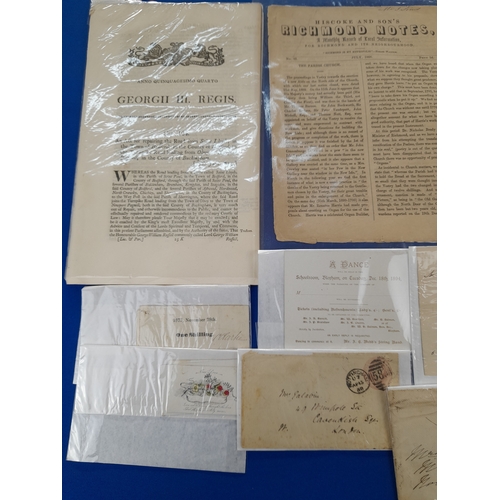 368 - Quantity of 19th Century Ephemera including Correspondence, Accounts and Reports