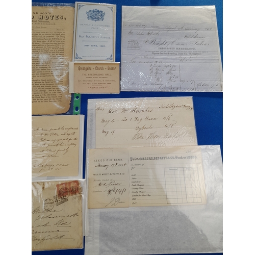 368 - Quantity of 19th Century Ephemera including Correspondence, Accounts and Reports