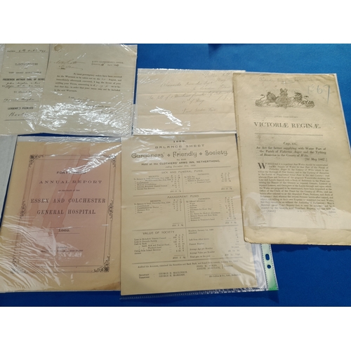 368 - Quantity of 19th Century Ephemera including Correspondence, Accounts and Reports