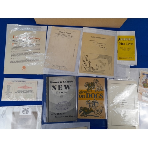 371 - Quantity of 20th Century Ephemera including Advertising, Stamps, Postcards and Valentines