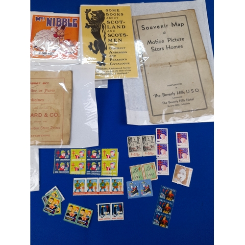 371 - Quantity of 20th Century Ephemera including Advertising, Stamps, Postcards and Valentines