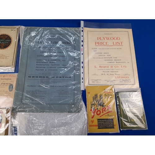 372 - Quantity of 1900s to 1950s Ephemera including Newspapers, Programmes and Advertising