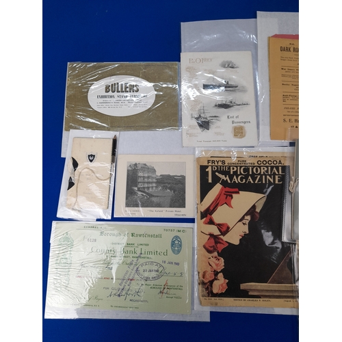 372 - Quantity of 1900s to 1950s Ephemera including Newspapers, Programmes and Advertising