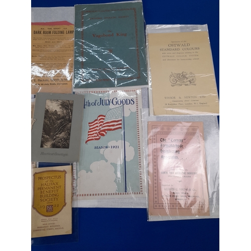 372 - Quantity of 1900s to 1950s Ephemera including Newspapers, Programmes and Advertising