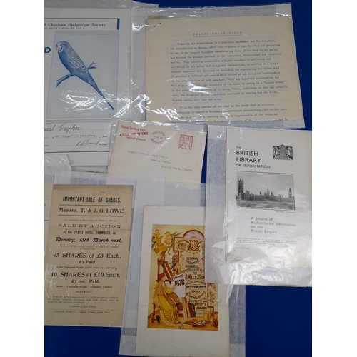 372 - Quantity of 1900s to 1950s Ephemera including Newspapers, Programmes and Advertising