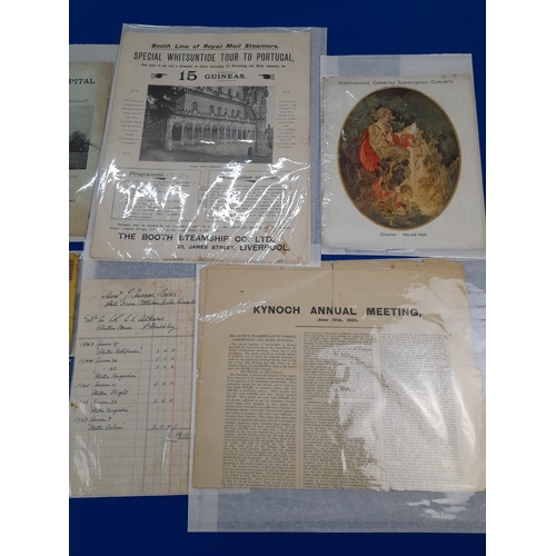 372 - Quantity of 1900s to 1950s Ephemera including Newspapers, Programmes and Advertising