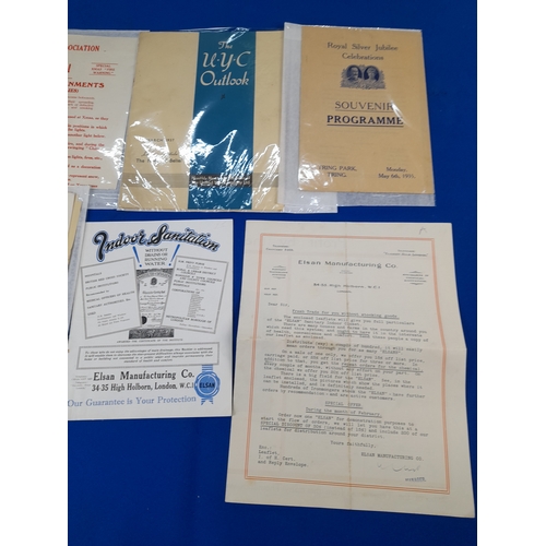 372 - Quantity of 1900s to 1950s Ephemera including Newspapers, Programmes and Advertising