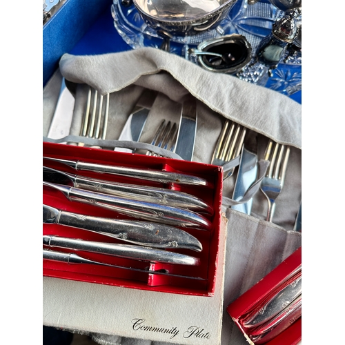 531 - Group of Silver Plated Flatware & Other items including Community Plate