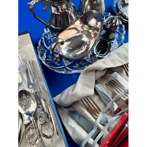 531 - Group of Silver Plated Flatware & Other items including Community Plate