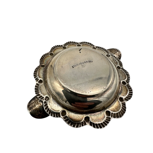 342 - Silver Ashtray, Possibly Mexican depicting the Mayan Solar Calendar 21.8g