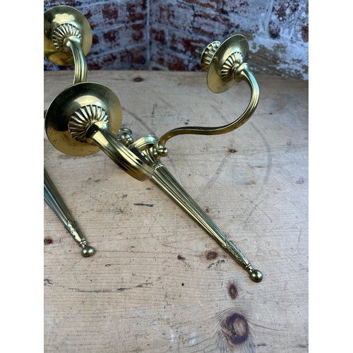 706 - Vintage Brass wall Sconces