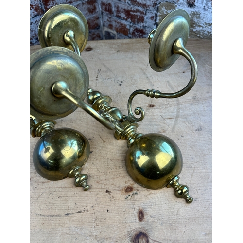 707 - Pair of Vintage Brass Wall Sconces