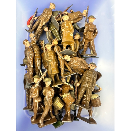 379 - Box of Vintage Metal Military Figures