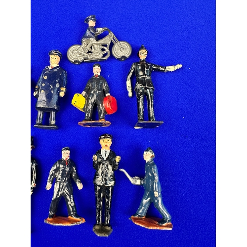 381 - Vintage Metal Police Figures