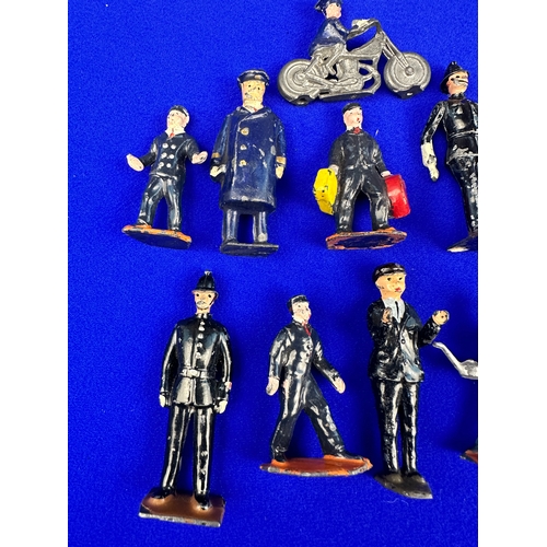 381 - Vintage Metal Police Figures