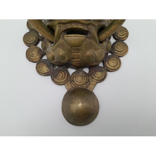 480 - Heavy Brass Lion's Head Door Knocker