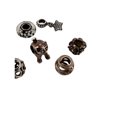 253 - One Pandora Charm, Three Silver Charms & Two Others