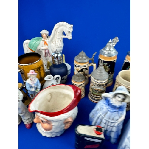 687 - Box of Collectable &n Antique Ceramics including Birds Custard Father Christmas Jug etc.