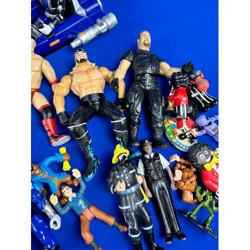 410 - Collection of Vintage Action Figures including Wrestling & A-Team etc.