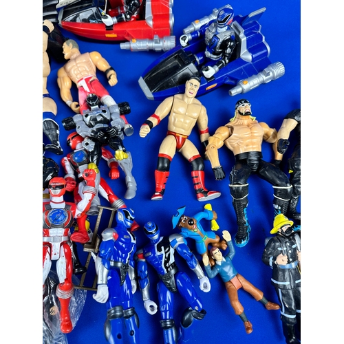 410 - Collection of Vintage Action Figures including Wrestling & A-Team etc.