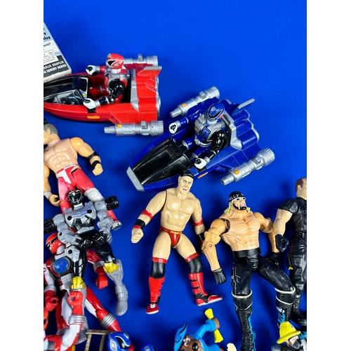 410 - Collection of Vintage Action Figures including Wrestling & A-Team etc.