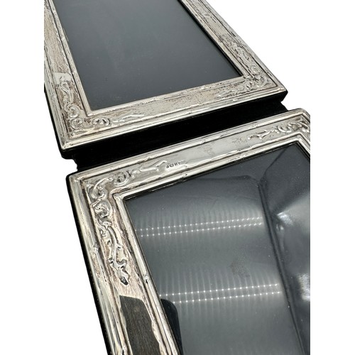 327 - Silver Double Photograph Frame, Birmingham 1989