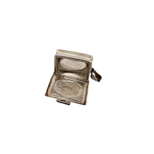 331 - Unusual Engraved Silver Book Photograph Locket, stamped '925' and hallmarked to bale, 11g