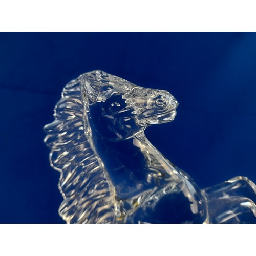 454 - Waterford Crystal Rearing Horse Figure - 24cm tall