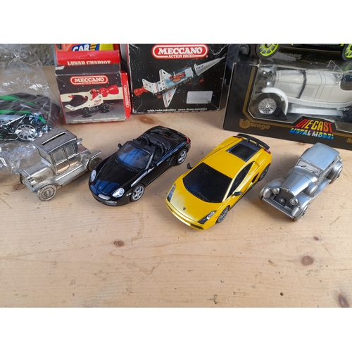 411 - Group of Boxed and Unboxed Toys and Model Vehicles including Meccano and Bburago